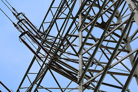 strommast, 현재, 와이어, 전원 선, 전기, 높은 전압, 철 탑