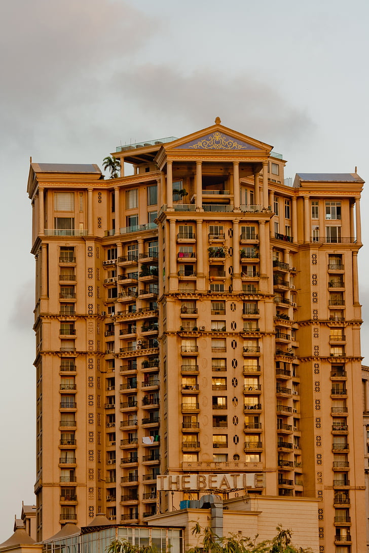 beton, gebouw, Mumbai, Bombay, structuur, cement, het platform