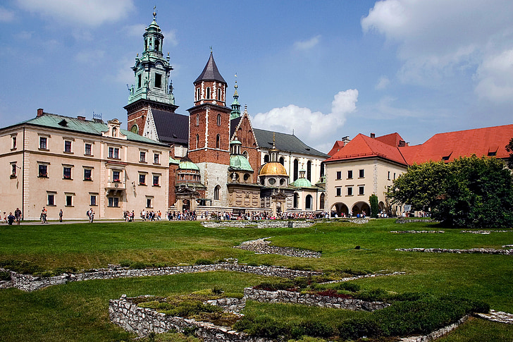 Kraków, Polen, Wawel, monument, slottet