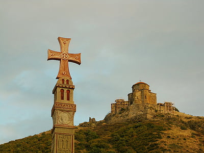 教会, 老, 教堂, 修道院, 大教堂, 姆茨赫塔, 格鲁吉亚