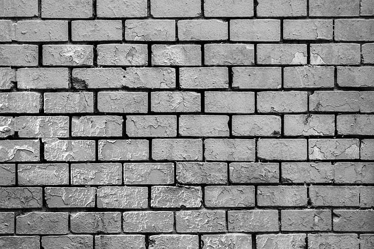 wall, graffiti, bricks, black and white, mural, street, brick wall