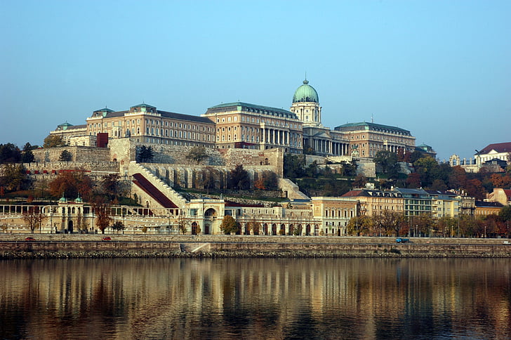 Buda, Budapešť, budova, hrad, mesto, kopula, Dunaj