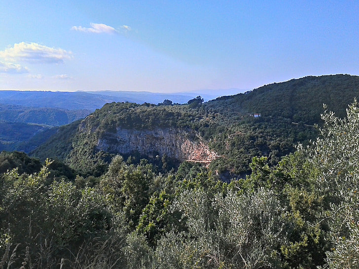 mountain, greece, pelion, greek, trail, forest, natural formations