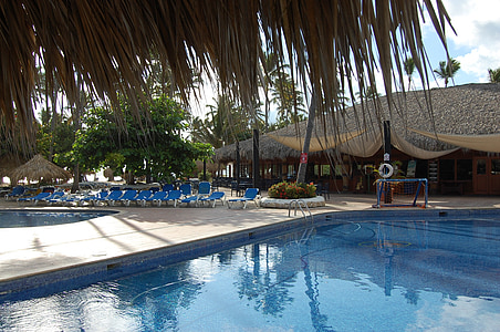 Punta cana, Karaiby, palmy, Hotel, Natura, Plaża, basen