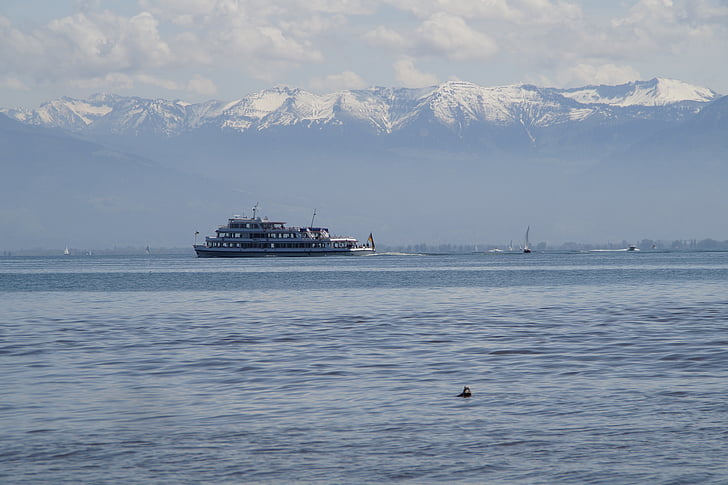 Barche a vela, Lago di Costanza, alpino, Panorama, paesaggio, Lago, acqua