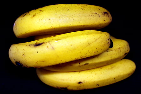 bananer, frukt, sunn mat, dessert, moden banan, mat