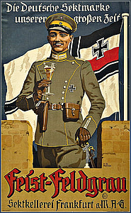 войник, Първата световна война, плакат, плакат, Немски, Германия, война