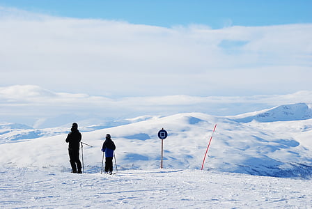 hemavan, 真正的山, 山顶上, 山, 白色, 感到, 瑞典山