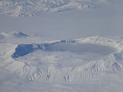 neige, photographie aérienne, montagne
