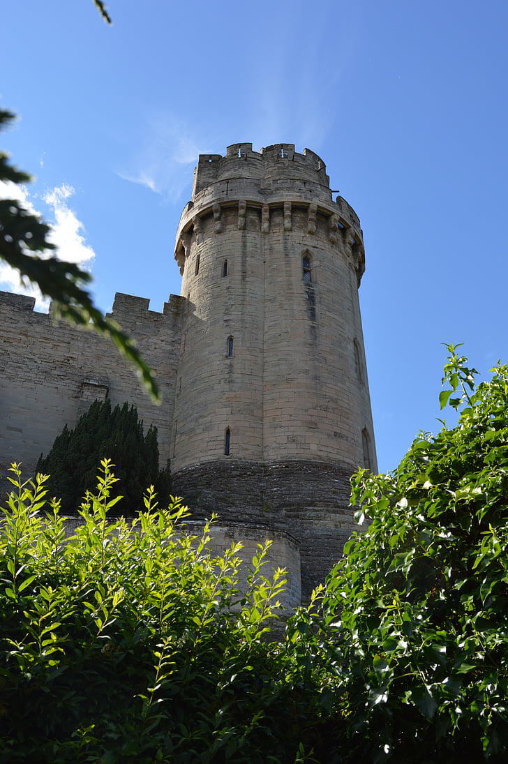 slottet, tårnet, Warwick, Storbritannia, England, britiske, middelalderen