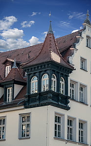 arsitektur, secara historis, tengah franconia, Nuremberg, rumah kubah, sudut tower, kota tua