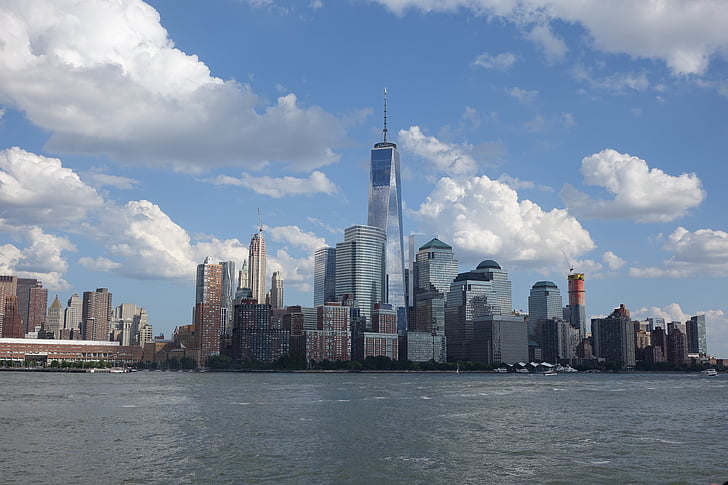 New york, Skyline, NYC, en Svetovni trgovinski center, Manhattan, ZDA, NY