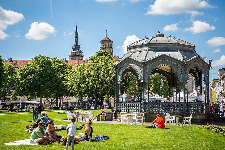 Στουτγκάρδη, schlossplatzfest, περίπτερο, αρχιτεκτονική, άτομα, διάσημη place, τουριστικά
