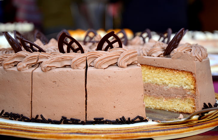gâteau crème, tarte à la crème, gâteau, calories, Parti de café, manger, ornement