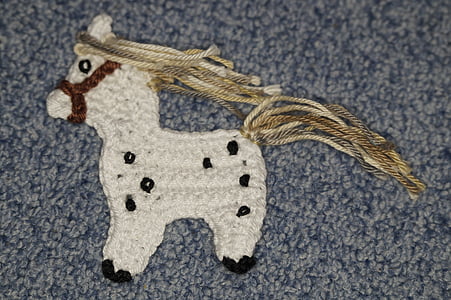 crochet, horse, crochet horse, decoration, deco, hand labor, small uncle