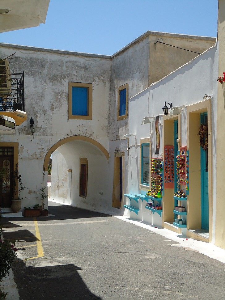 Villaggio, Kythira, Lane, Case, architettura, Grecia, estate