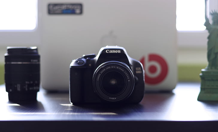 kamera, Canon, DSLR, objektyvas, fotografija, lentelė, kamera - fotografijos įranga