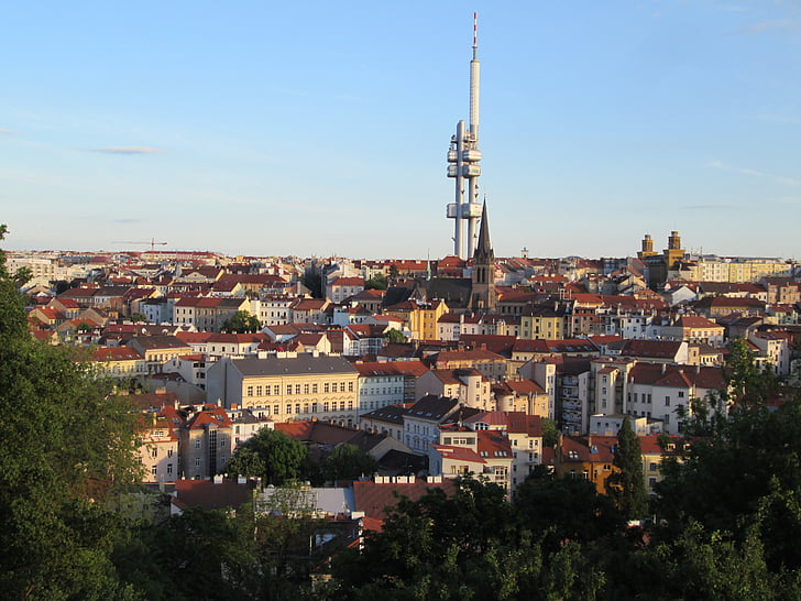 Прага, град, забележителности, Чешка република, сгради, Zizkov, парк Витков