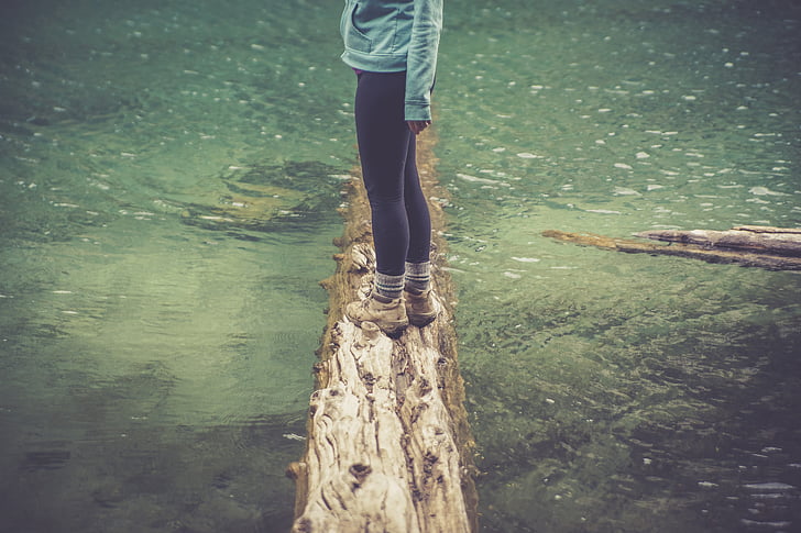 lake, nature, outdoors, person, river, standing, water