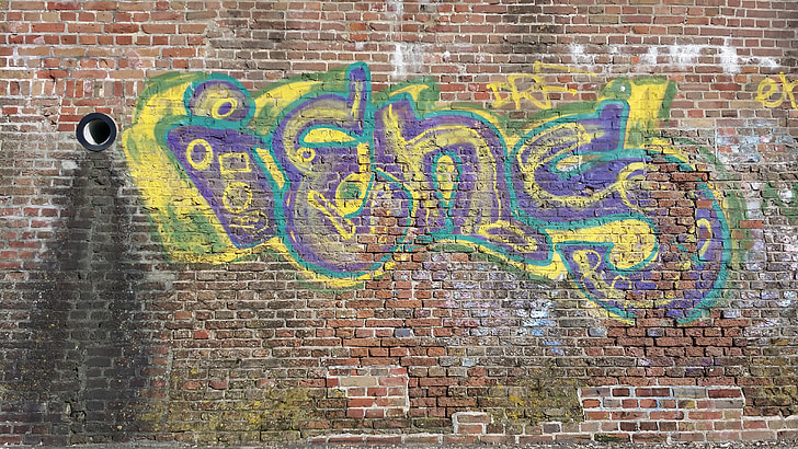 Graffiti, kivi, seina, Grunge, taust, Street, Urban