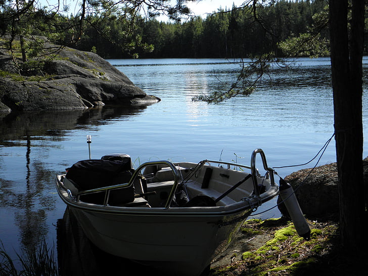 Saimaa-See, Savonlinna, Sommer, Ausflug mit dem Boot, Boot, See, Urlaub