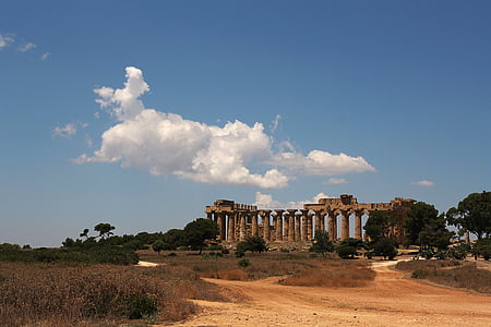 Segesta, Sicília, paisagem, arquitetura, história, lugar famoso, Roman