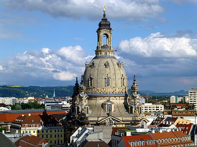 Фрауенкірхе, Дрезден, Церква, Архітектура, Старе місто, Саксонія, Neumarkt