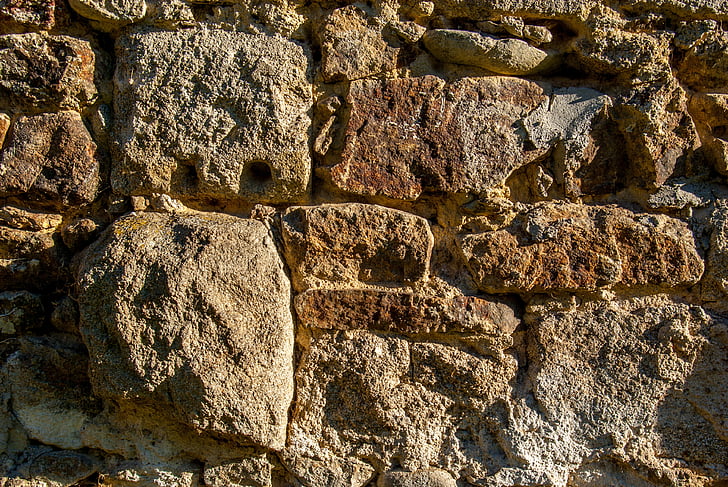 väggen, sten, konsistens, stenmur, material, betong, bakgrunder