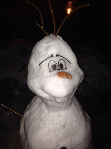 Olaf, manusia salju, beku