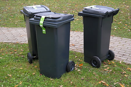 garbage can, dustbin, waste, garbage, ton, waste bins, ton of plastic