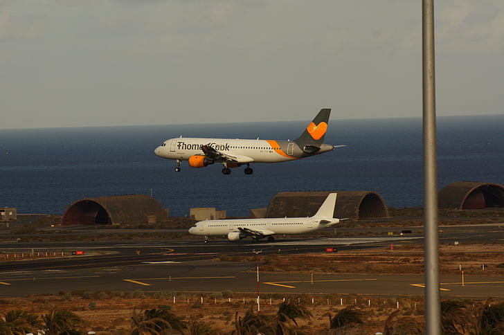 aéroport le plus pratique, le, Palmas, grande, îles Canaries, Espagne, à pied