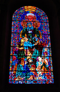 оцветени, стъкло, Прозорец, катедрала, религиозни, Кентърбъри