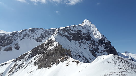 suur wilder, tippkohtumine, mäed, Allgäu, talvel, lumi, loodus