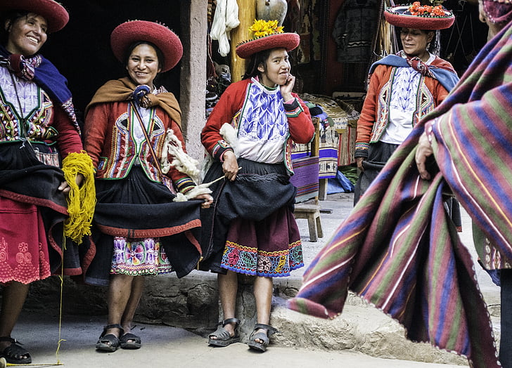 ženy, osoba, ľudia, slobodné, tkáči, kolektívne, Peruánsky