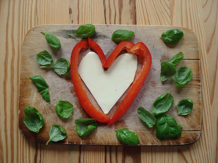 menjar de Sant Valentí, cor, decoració, l'amor, romàntic, vermell, forma