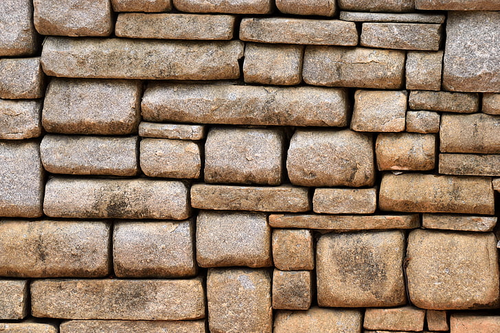 vell, mur de pedra, paret, fons, teló de fons, close-up, marró