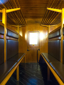 cabin, wagon, compartment, train, travel, old, car