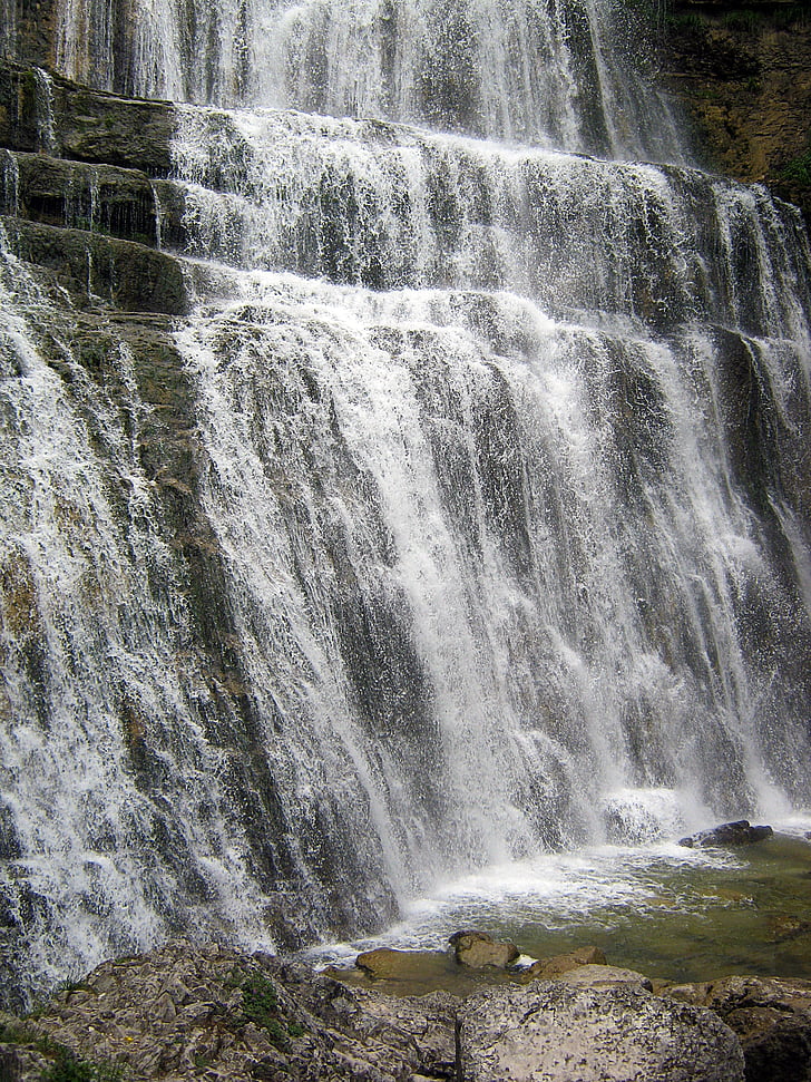 waterfall, herrisson, large, force