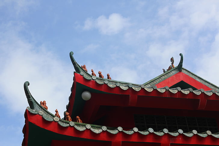 sostre, xinès, arquitectura, tradicional, Àsia, cultura, Temple