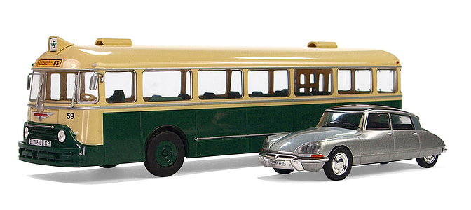autobusos, Citroën ds 21, cotxes de model, recollir, oci, afició, Oldtimer