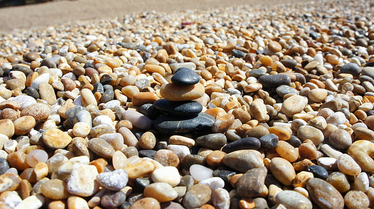 pebble, beach, stones, nature, sea, pebble beach, stone