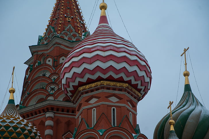 Moszkva, Vörös tér, Saint basil's cathedral, ortodox, izzók, utazási célpontok, építészet