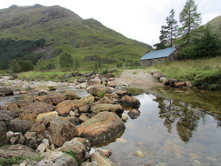 Škotska, corriehully bothy, koča, gorskih zatočišče, kabina, gore, podeželja