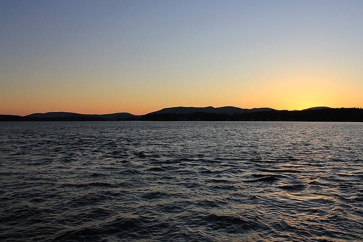 jezero, východ slunce, Západ slunce, Já?, Příroda, léto, obloha