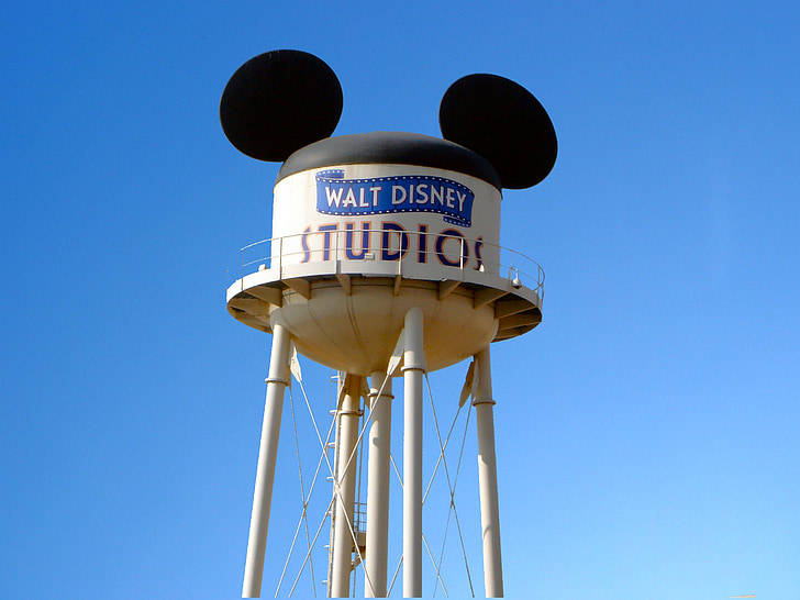 Disney, Disney studios, vandtårn, vandtårn - lagertank, blå