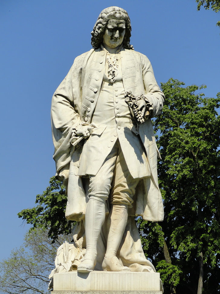 Bernard de jussieu, Parc de la tête d'or, Lyon, pamiatka, Francúzsko, Socha, sochárstvo