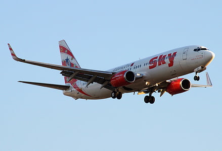 aviazione, aeromobili, in viaggio, la compagnia aerea Sky, b 737-83n, Bodrum, sorriso nel cielo