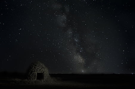 cubillo, per lactea, naktį, žvaigždė - vietos, Astronomija, tamsus, galaktika