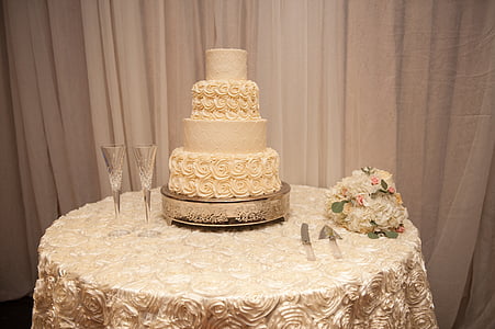 bryllupsreception, bryllupskage, bryllup, reception, kage, dekoration, part