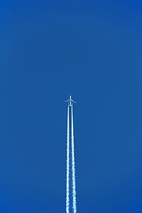 aviões, céu, ruído de aeronaves, esteira de fumaça, voo, férias